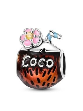 S925 Coconut Drink Charm